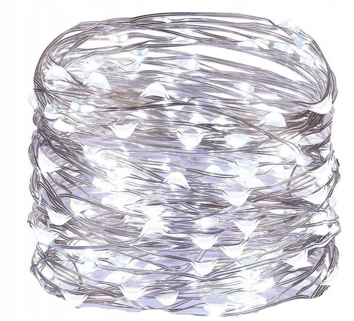 

Lampki Choinkowe Druciki 80 Led Zimne Na Baterie