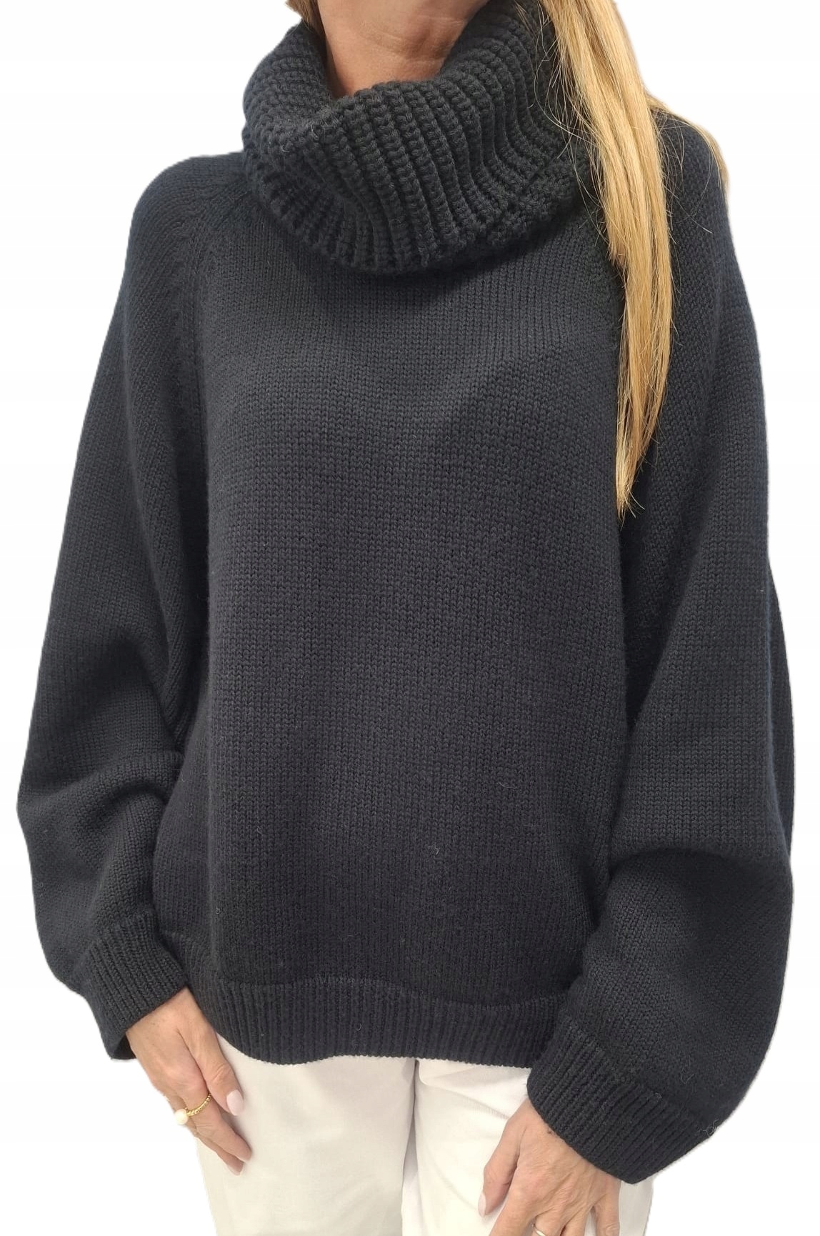 Cococmore Yarn Svetr Golf Premium z merino vlny, černý