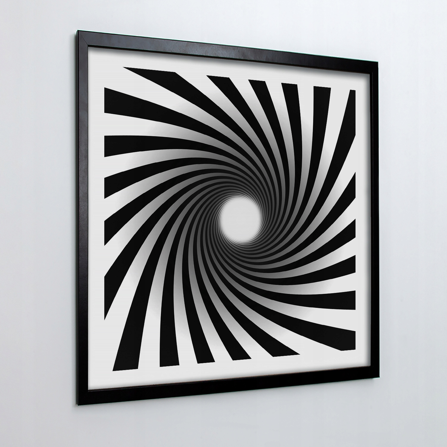 Fotoobraz na zeď Vír černý bílý 3D 50x50 cm