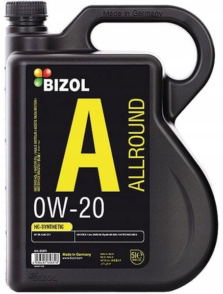 

Bizol Allround 0W20 Api Sn Gm DEXOS1 GEN2 5L