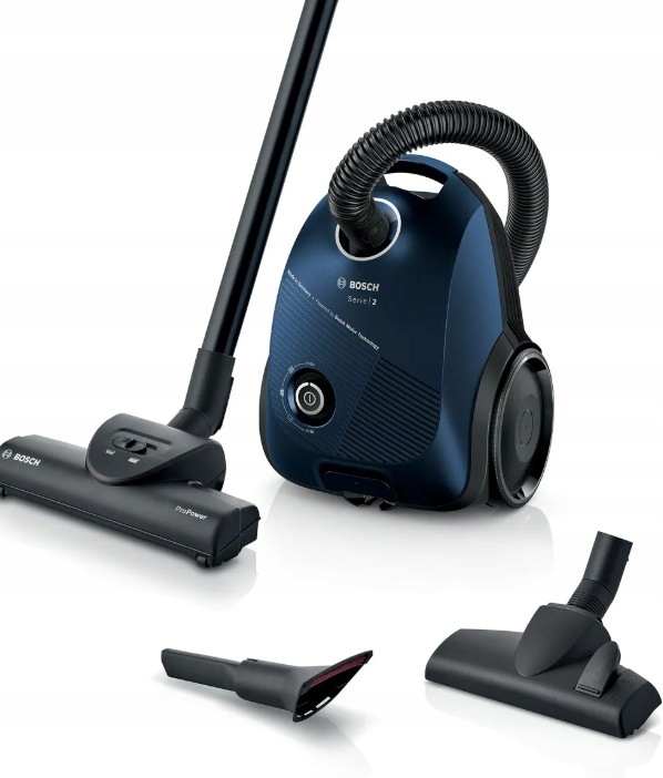 Vysavač Bosch BGBS2BU1T výkonný 850W nástavce v balení, tradiční sáčkový