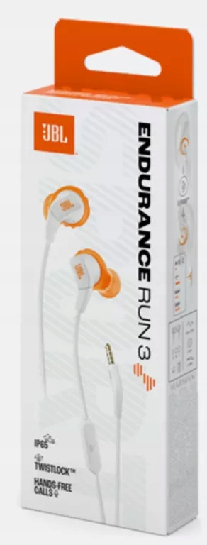 JBL Endurance Run 3C USB-C Dokanałowe Mikrofon Biały