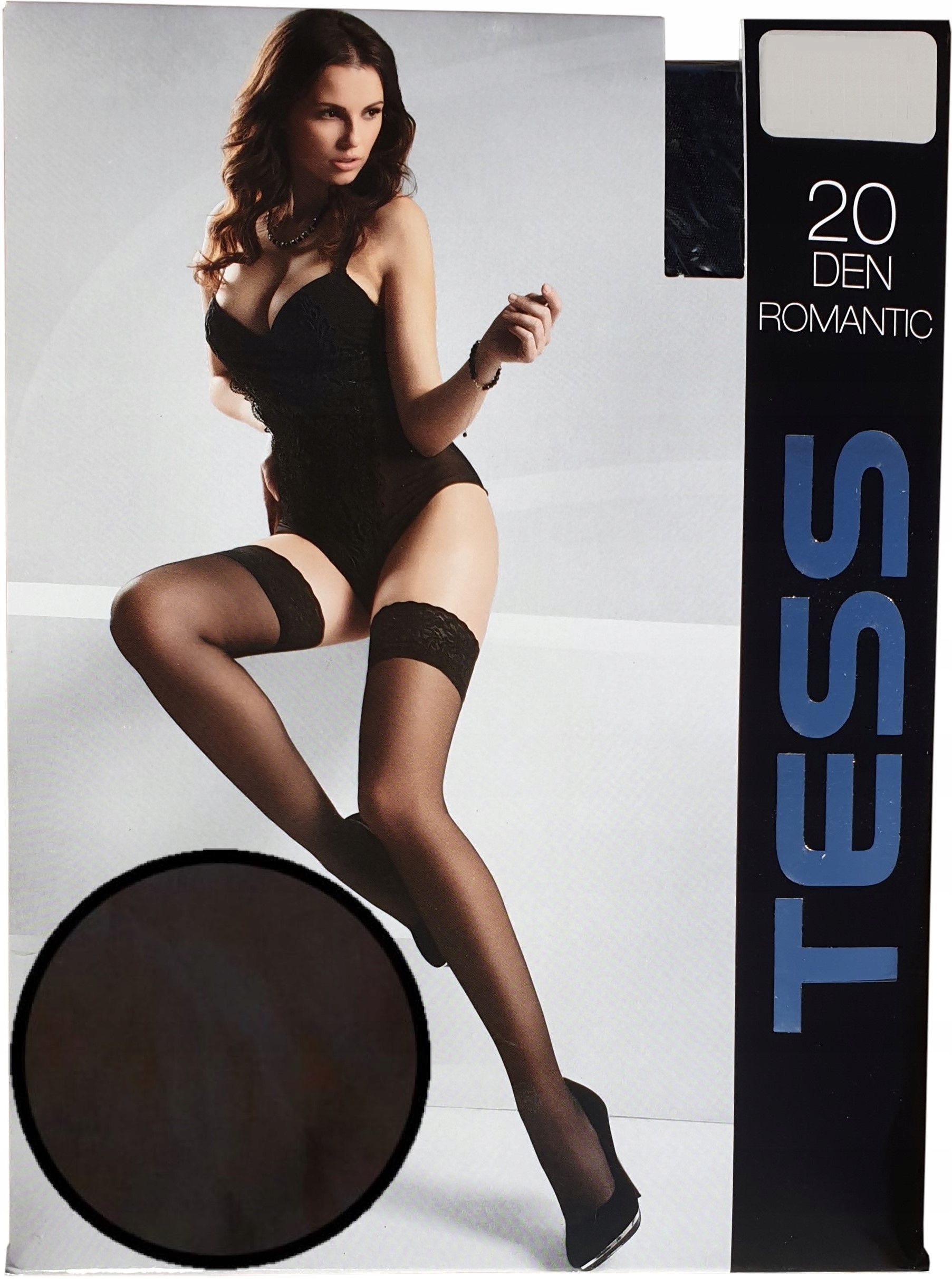 

Pończochy samonośne 20 Den Tess 5/6 Fumo Grafit