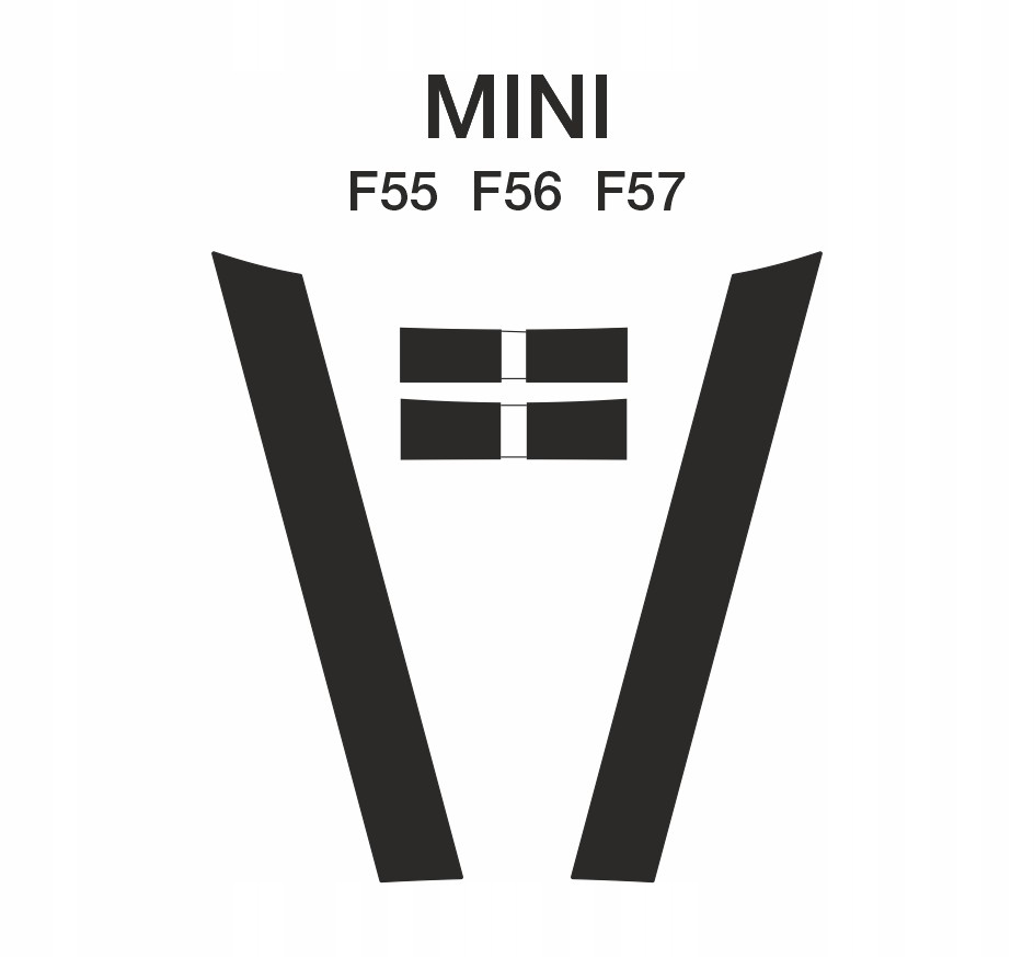 Samolepky Mini F55, F56, F57 na kapotu a klopu