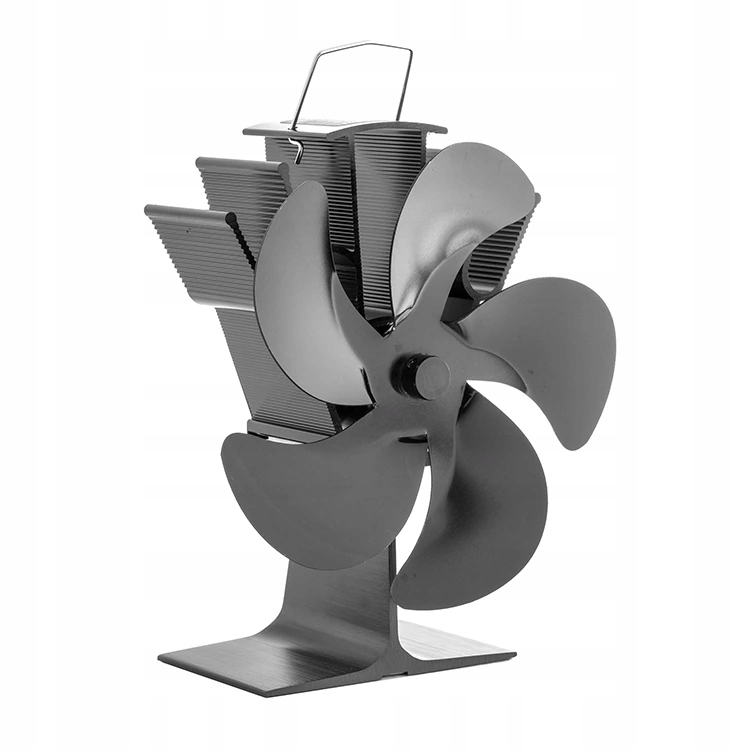 Ventilátor na kamna Flamingo pětilopatkový, černý