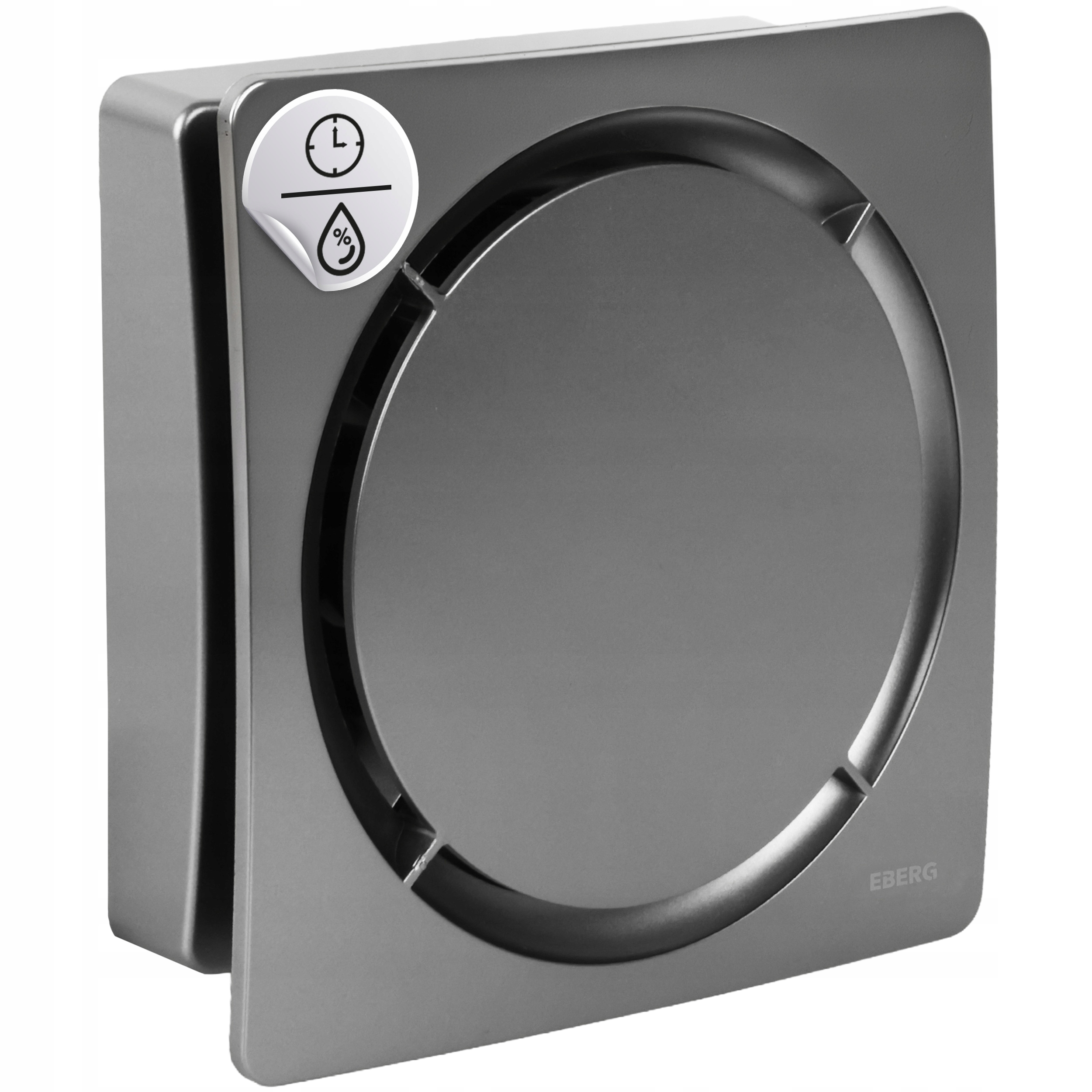 Wentylator łazienkowy cichy Eberg Nuo 100 szary z Czujnikiem wilgtoności