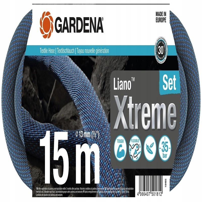 Gardena 18465-20 Textilná hadica Liano Xtreme 15 m sada