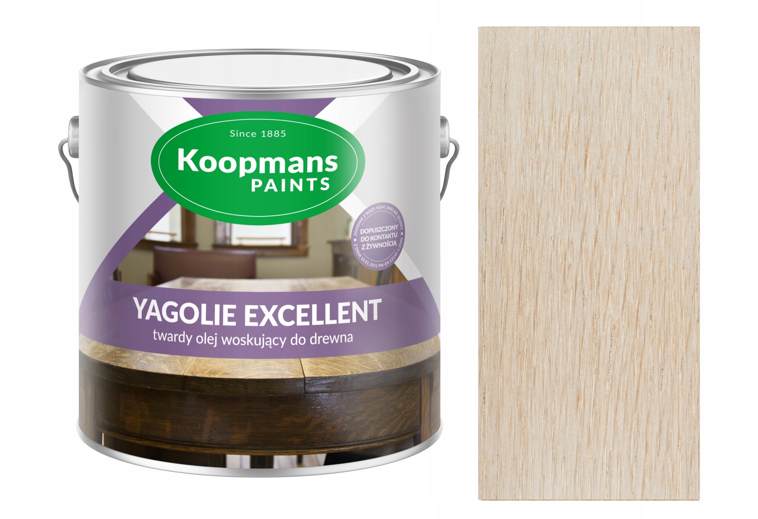 Koopmans Yagolie Vynikající Tvrdý Voskovací Olej Na Dřevo 1 L Bílý