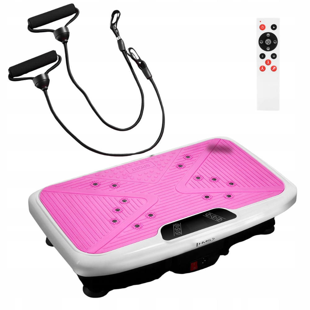 Vibrační vibrující tréninková platforma Masážní Přístroj s lanky do 150 kg Hms