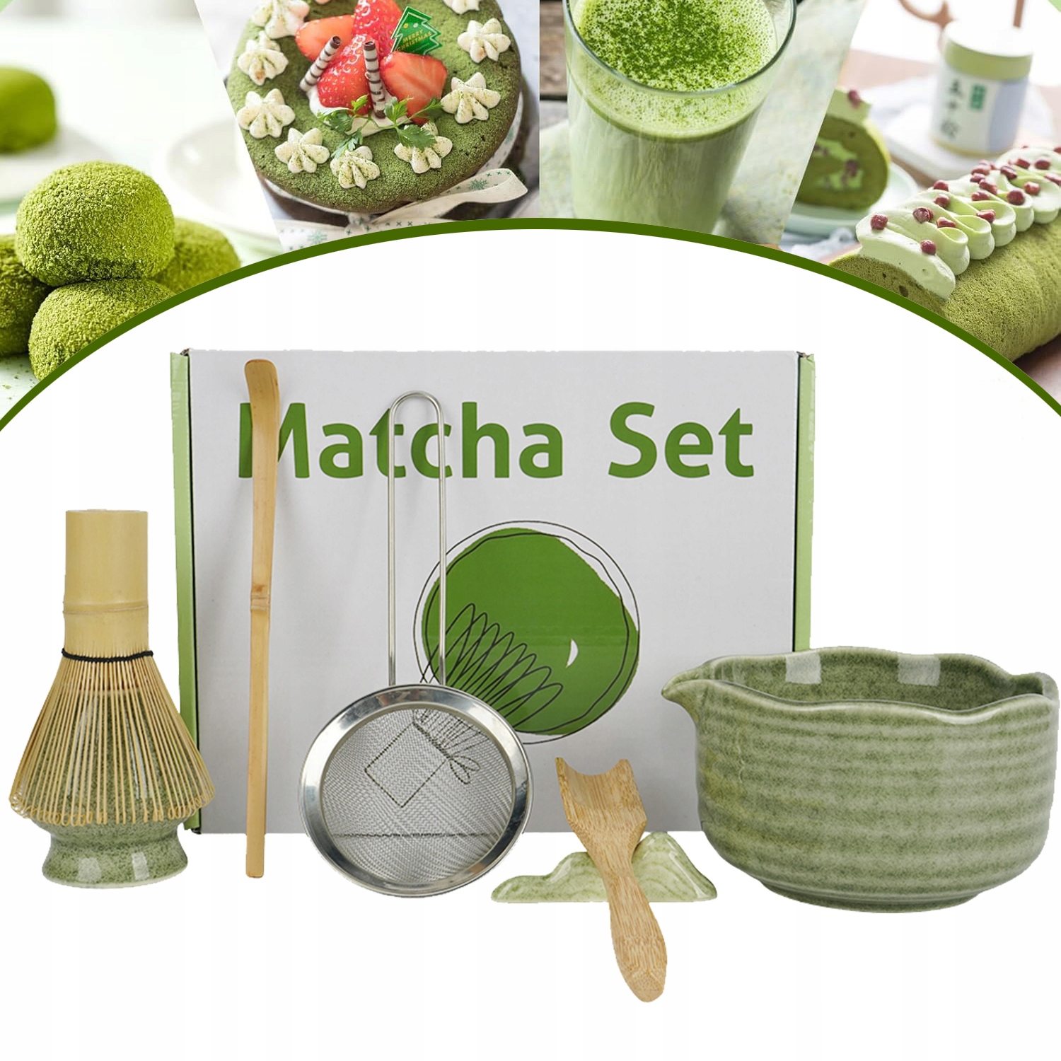 7-dílná sada na přípravu čaje Matcha, dárková sada pro Matcha