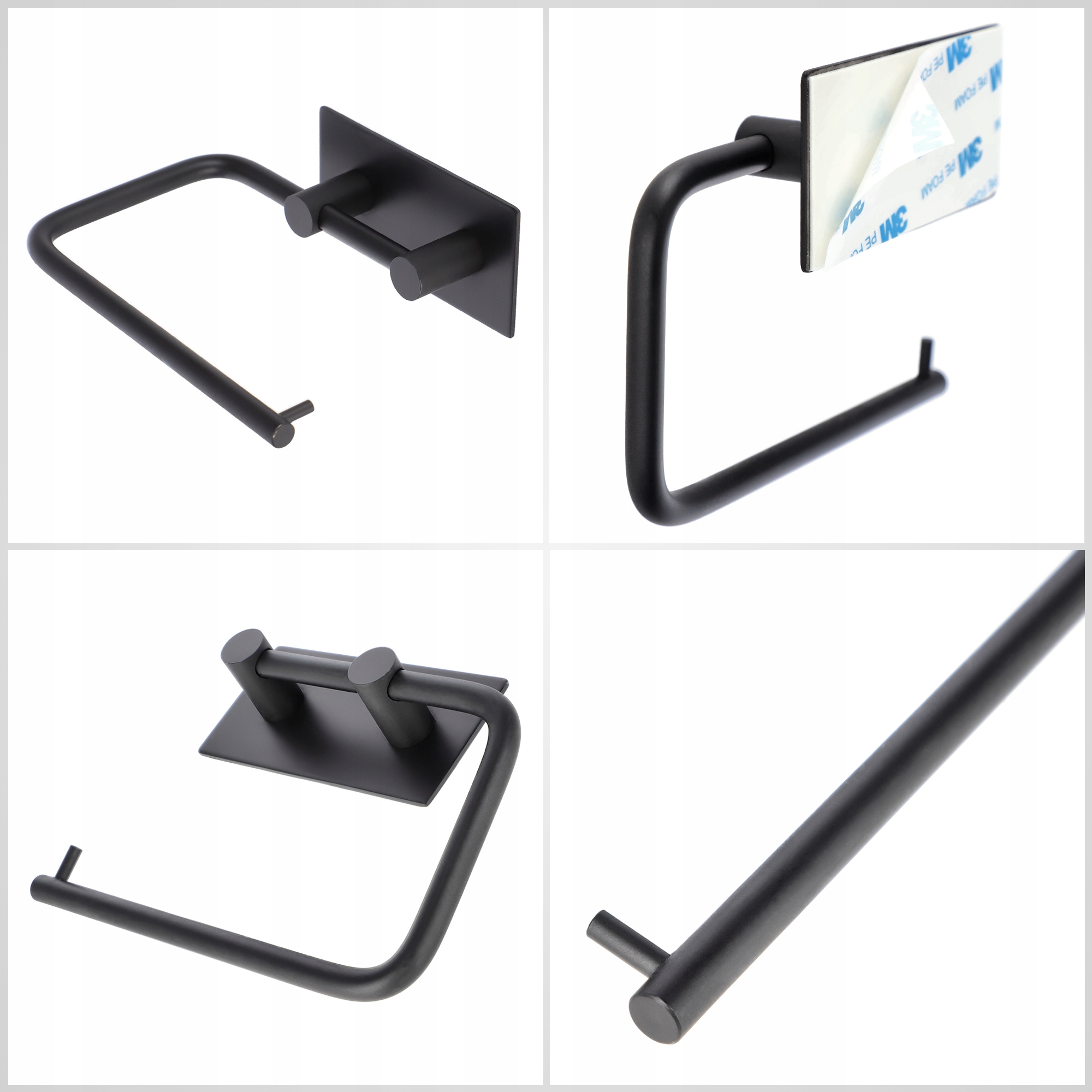 UCHWYT NA PAPIER TOALETOWY BEZ WIERCENIA STALOWY Rodzaj ścienne