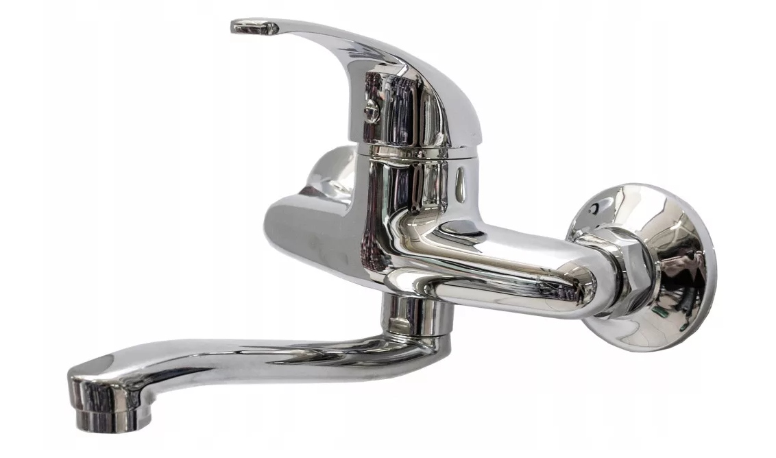 Bateria umywalkowa ścienna Gutta Rimini chrom