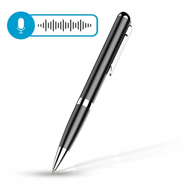 UKRYTY DYKTAFON DŁUGOPIS SZPIEGOWSKI NAGYRWANIE DO 20 GODZIN WBUDOWANE 8 GB