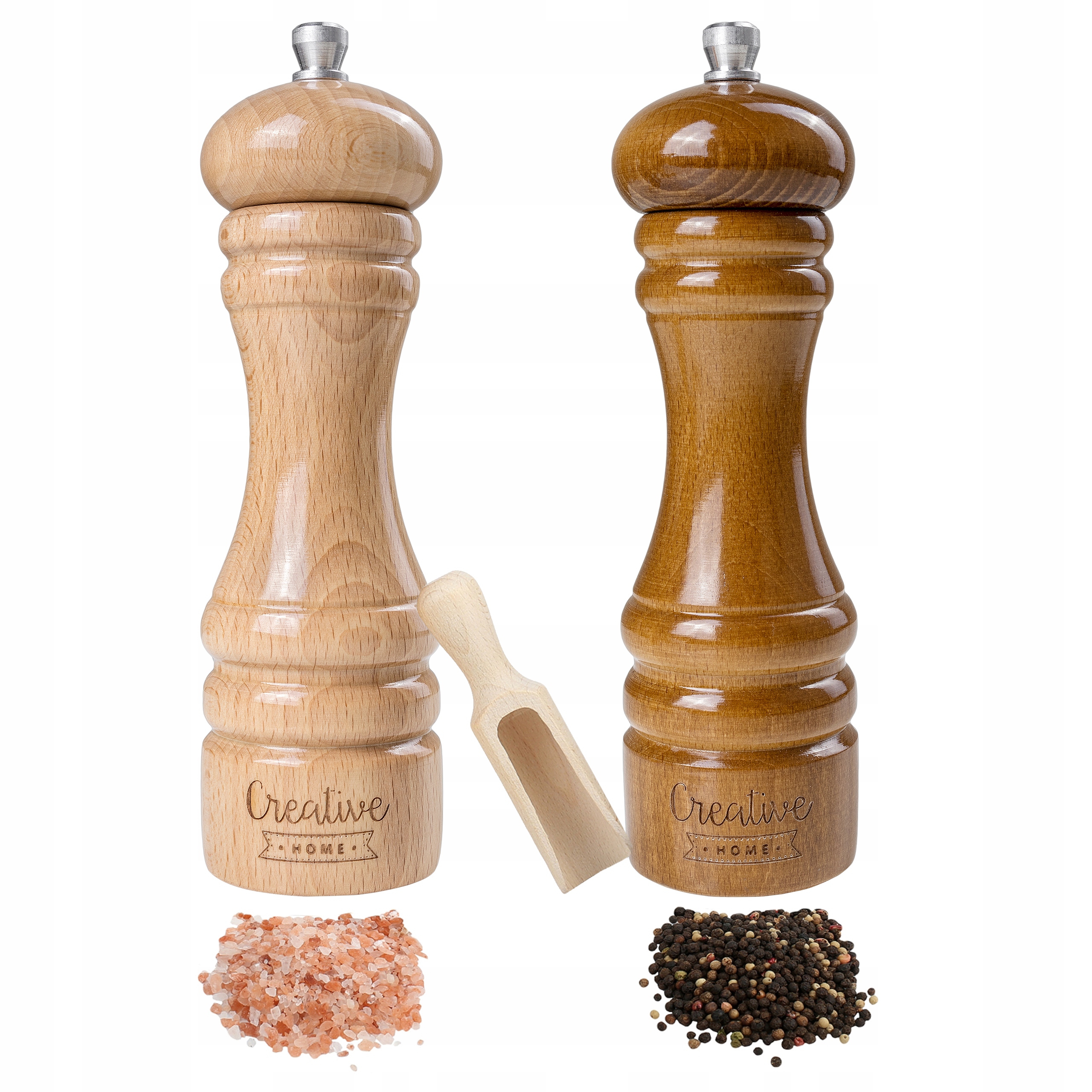 

Młynki młynek do pieprzu i soli ręczny drewniany