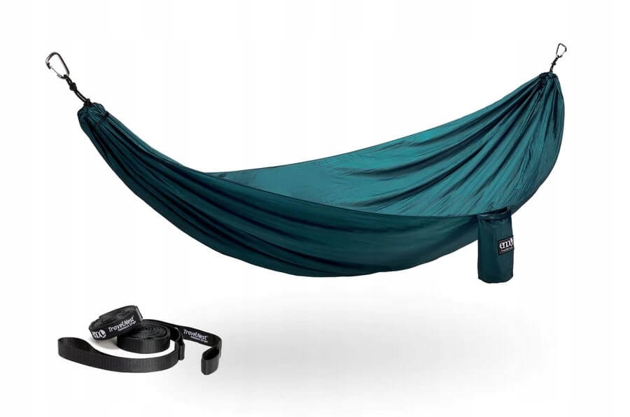 Turistická hojdacia sieť s odpružením TravelNest Hammock & Straps Combo marine E