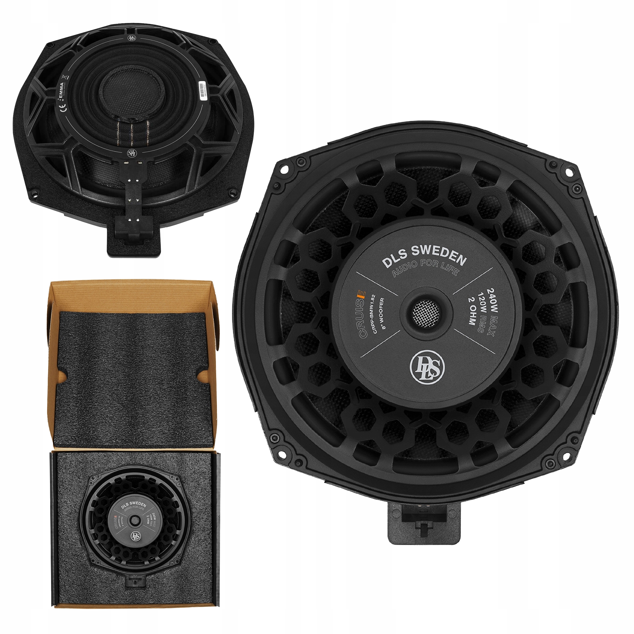 Subwoofer samochodowy Dls Cruise CRPP-BMW1.82 bass 20 cm 120W Moc 240W