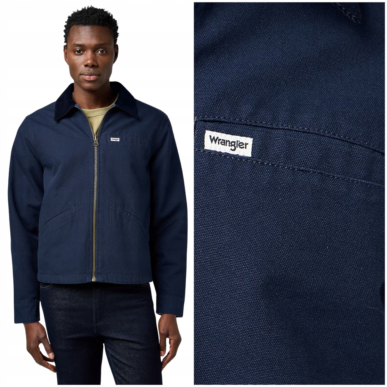 Wrangler Utility Jacket Navy oboustranná bunda pánská bavlněná bunda katana XL