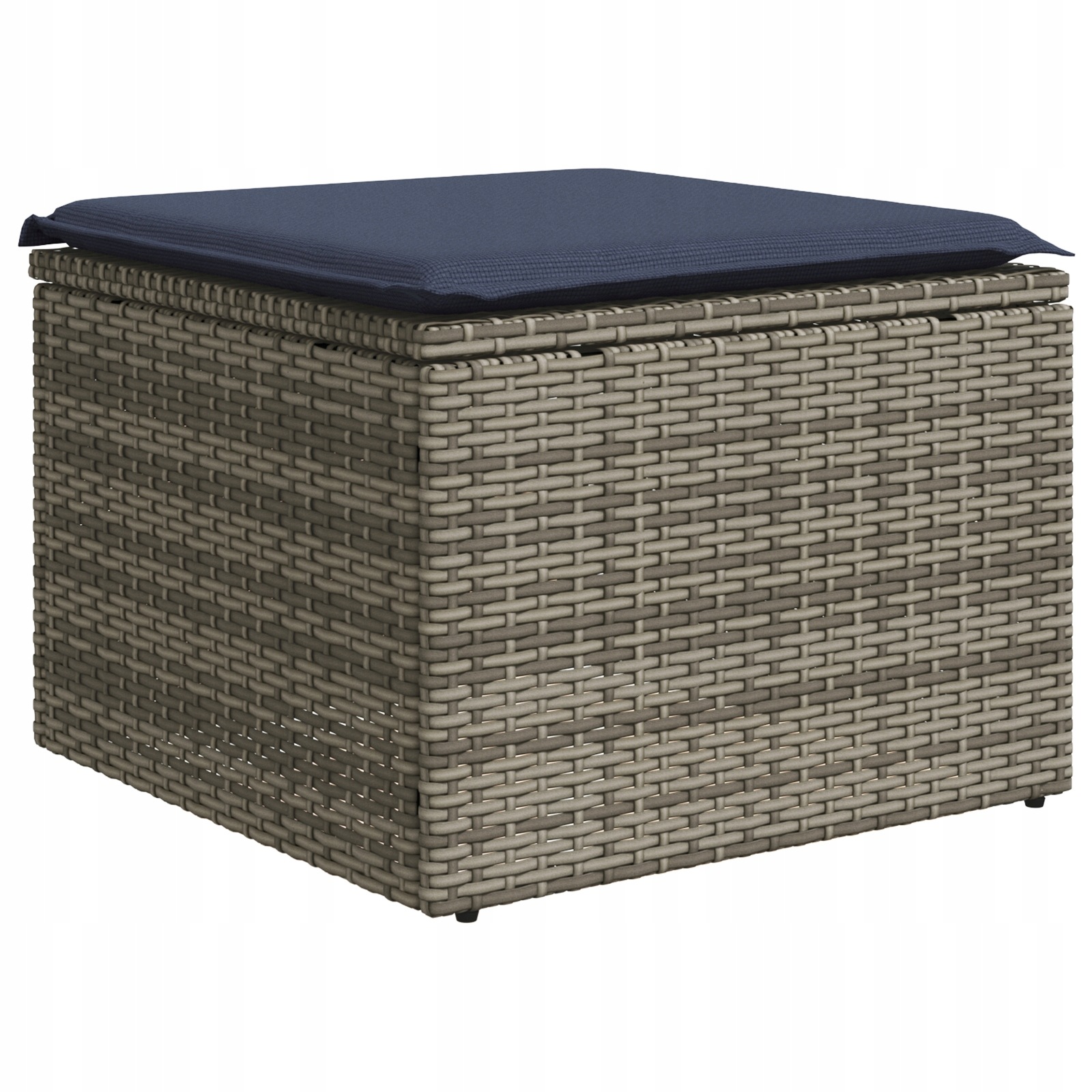 vidaXL Zahradní stolička s poduškou šedá 55 x 55 x 37 cm polyratan