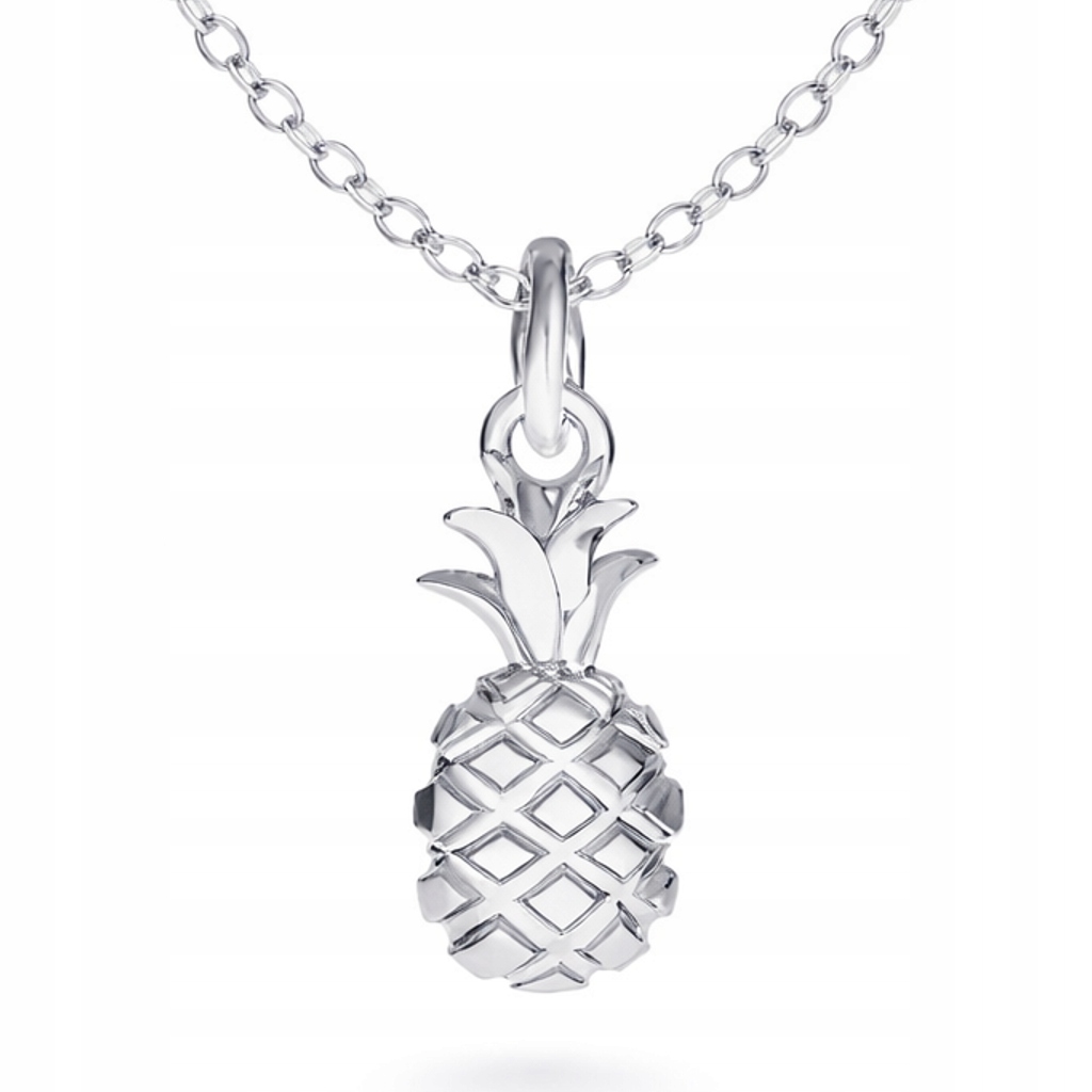 Ovoce Ananas Stříbrný náhrdelník rolo oval stříbro 925