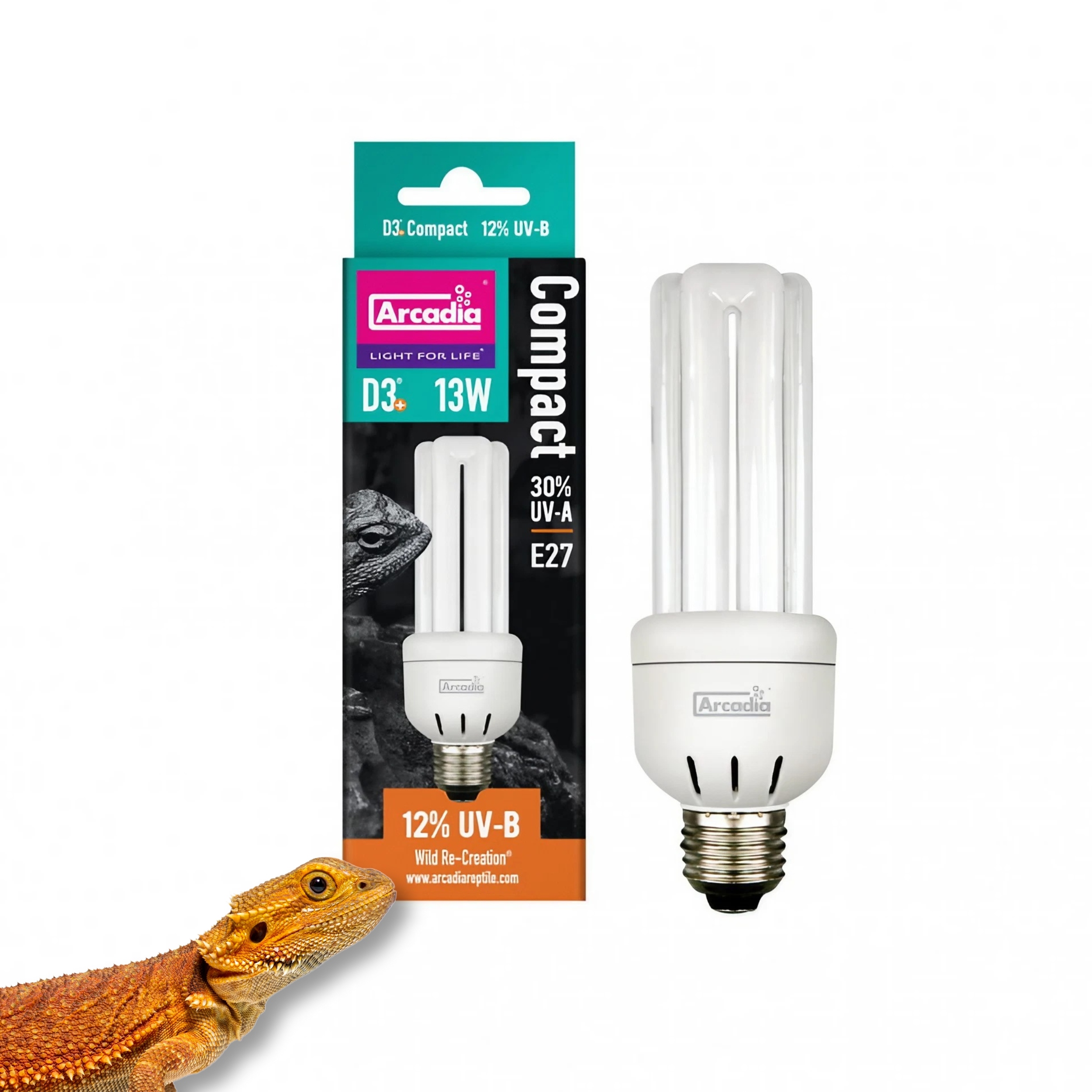 Levně Arcadia Kompaktní žárovka Mini Desert D3 (uvb 12%) 13W E27 pro terária