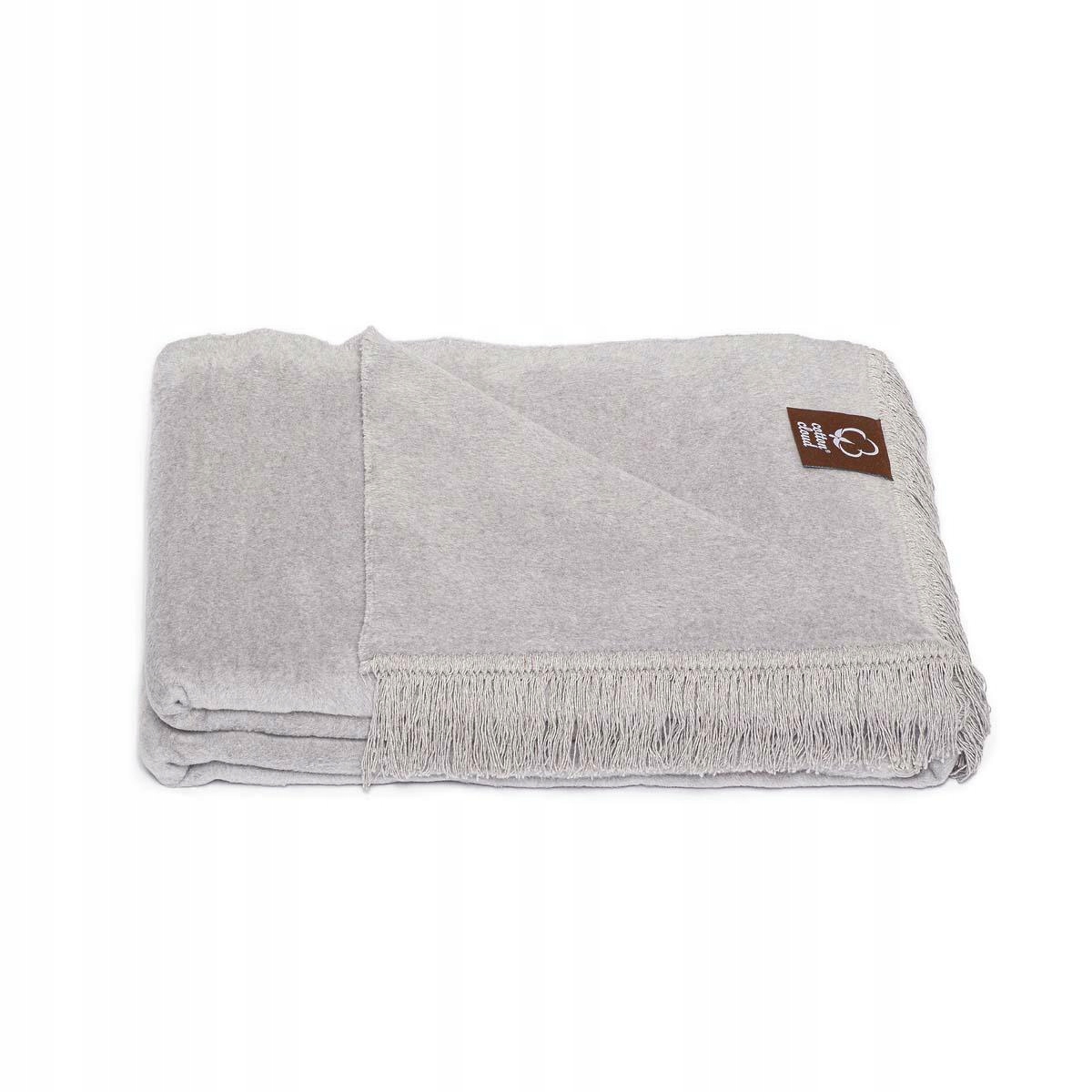 Bavlněná akrylová deka 150x200 šedá světlá argento přehoz pled