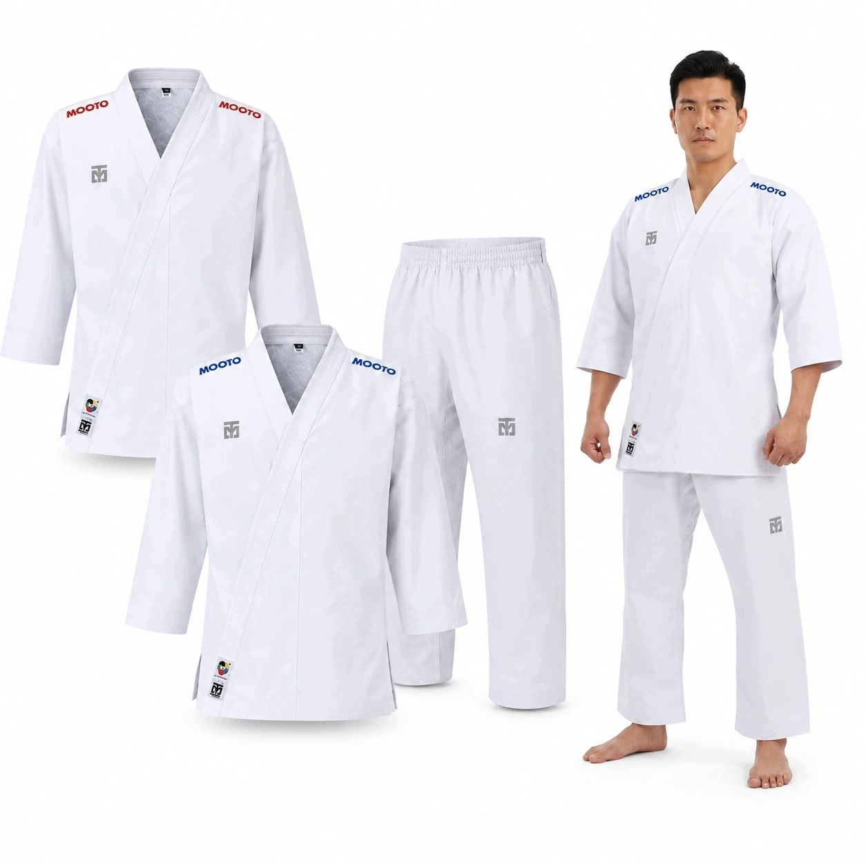 Profesjonalne Kimono Karate Do Kata Wkf Dwie Bluzy I Spodnie Mooto 195 cm