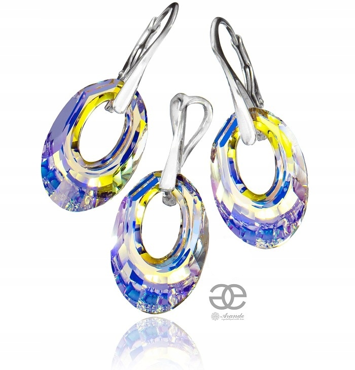 Křišťálový komplet Aurora Helios Stříbro Arande