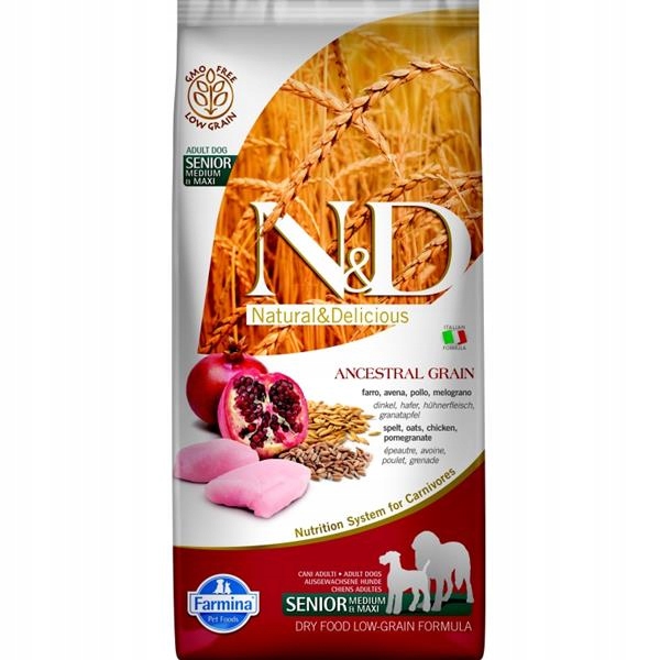 Levně N&d Lg Dog Senior M/L Chicken&Pomegr 12kg