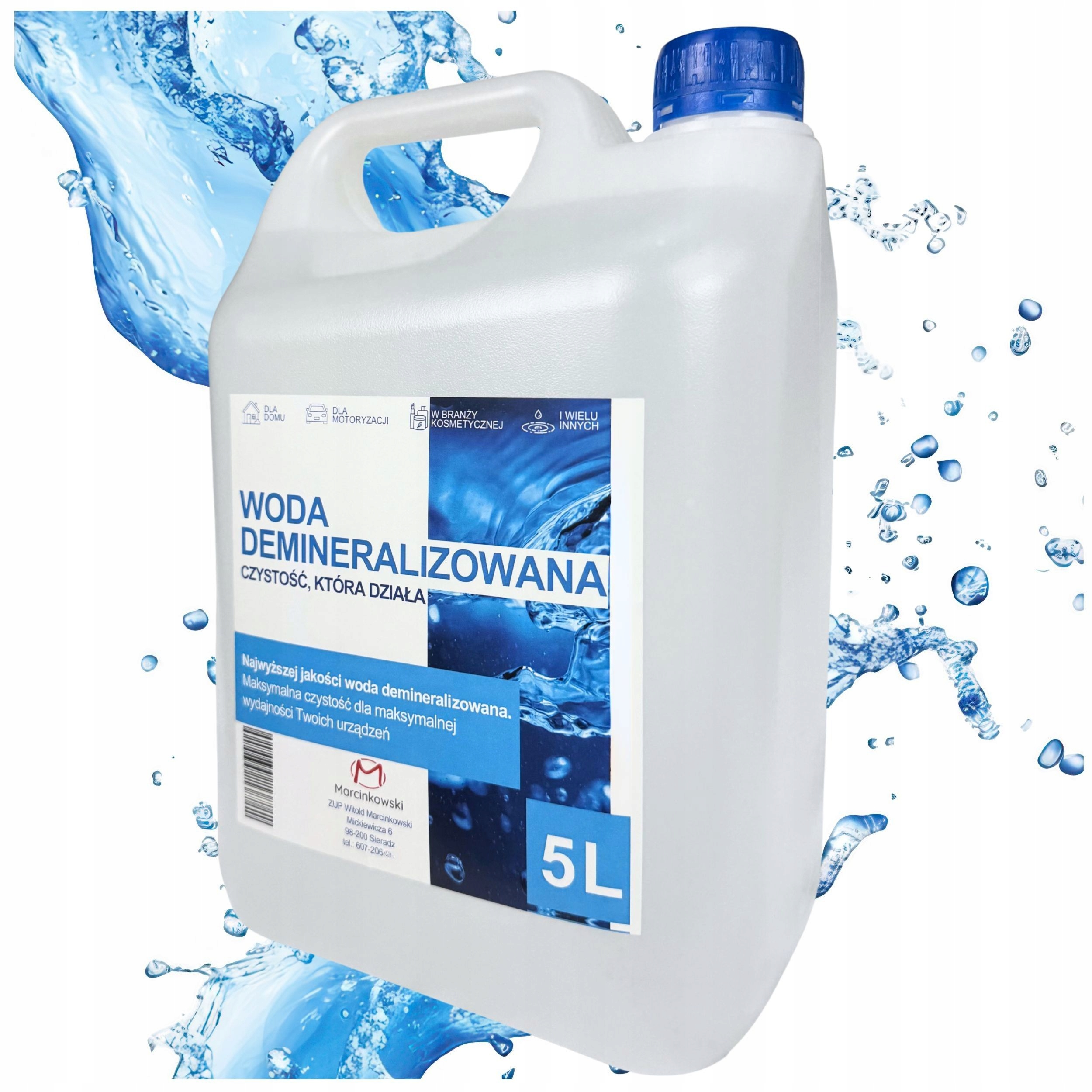 Woda Demineralizowana Dla Domu Czysta Do Żelazka Parownicy Chłodnic 5L