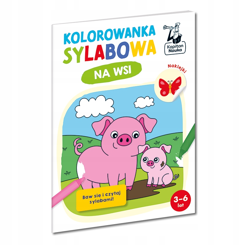 Kolorowanka sylabowa. Na wsi. Kapitan Nauka Sylwia Czarnecka