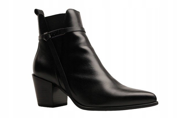 Kotníkové Boty Boty Lemar 60564 vel.37 Kůže Černá Polská firma