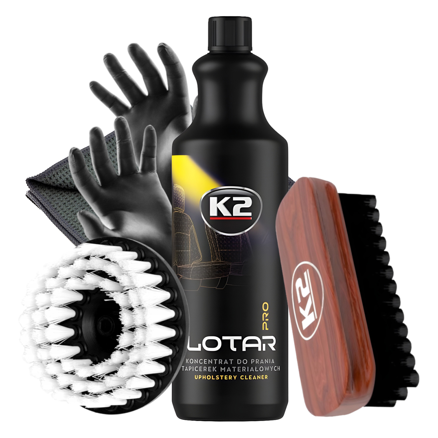 Zestaw Do Prania Tapicerki Samochodowej Szczotka Miękka Na Wiertarkę Lotar