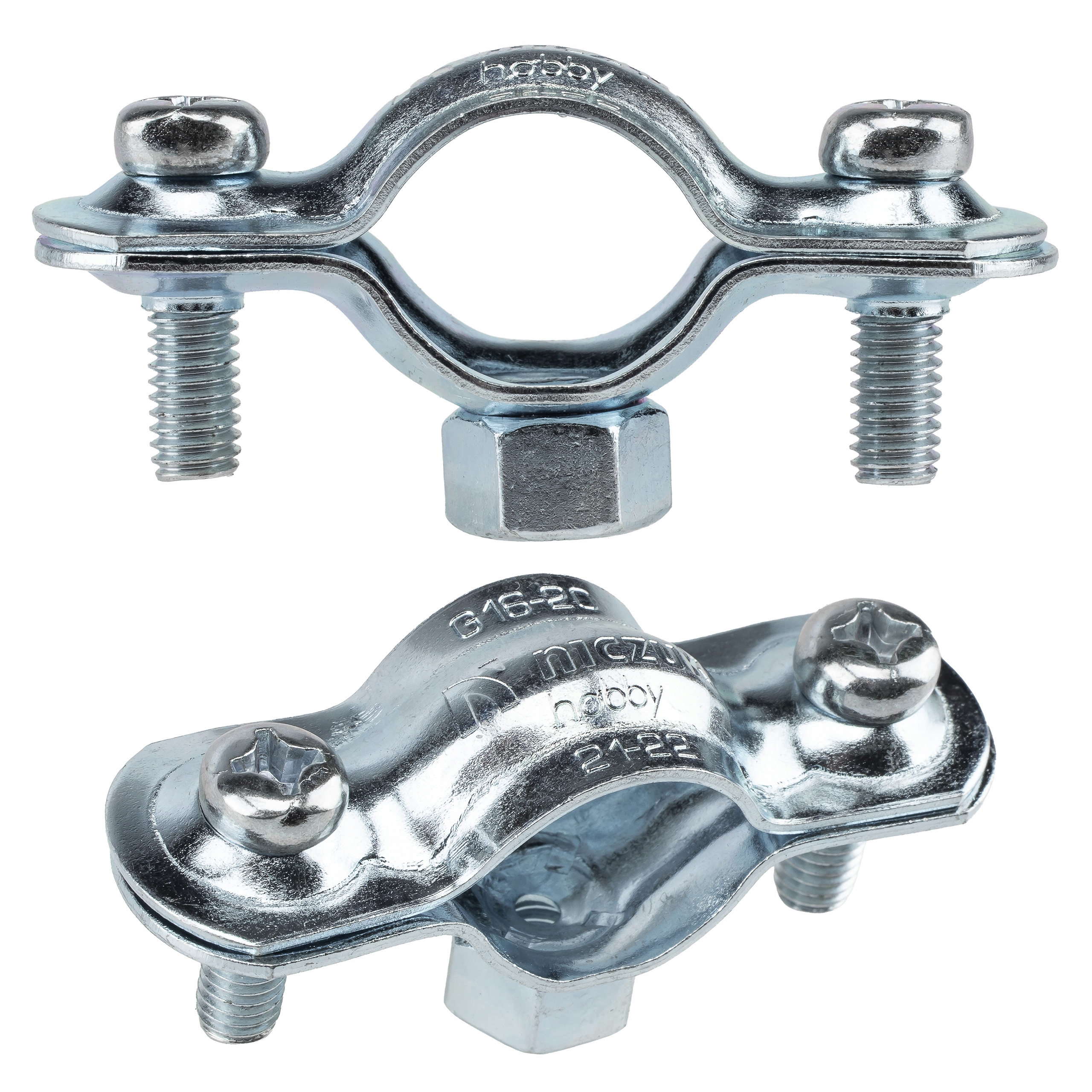 Uchwyt Pojedyńczy Obejma Do Rur Stalowy Bez Gumy Ø 1/2'' 21-23 mm Solidny