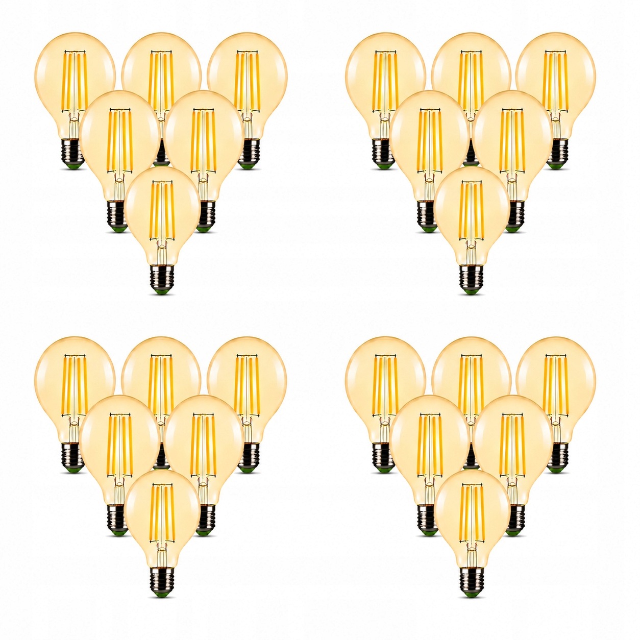 Led žárovka Filament E27 8W 806lm 2200K Teplá Vintage Retro Brilum G80