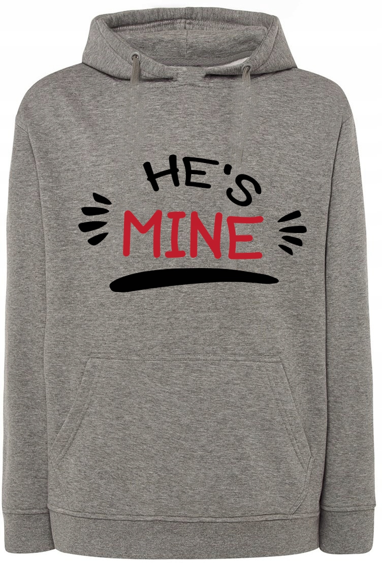 Valentýnská Mikina s potiskem He’s Mine Můj vel. 5XL