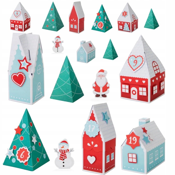 KALENDARZ adwentowy domki