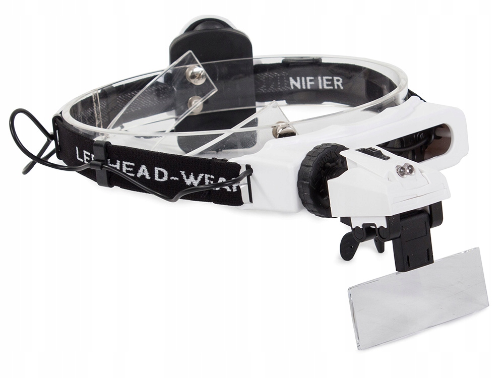 LUPA NAGŁOWNA OKULARY POWIEKSZAJĄCE PRECYZYJNE LED LEKKA LUPA SOCZEWKI 28x Marka Inna