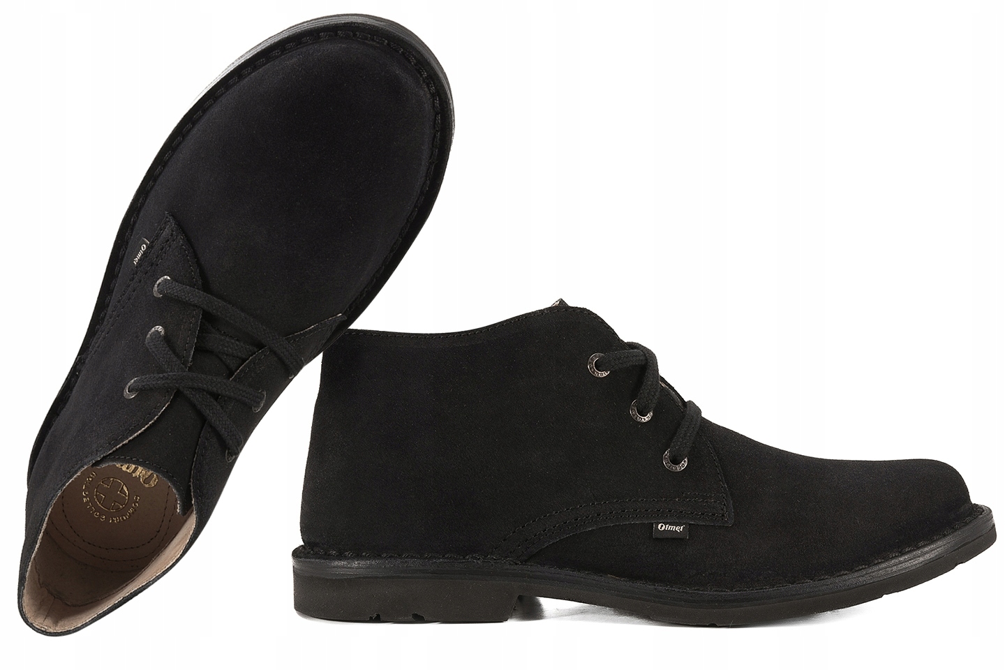Otmęt 844AP Kotníkové Boty A Semišové Kotníkové Boty Pánské černé 42 Černé