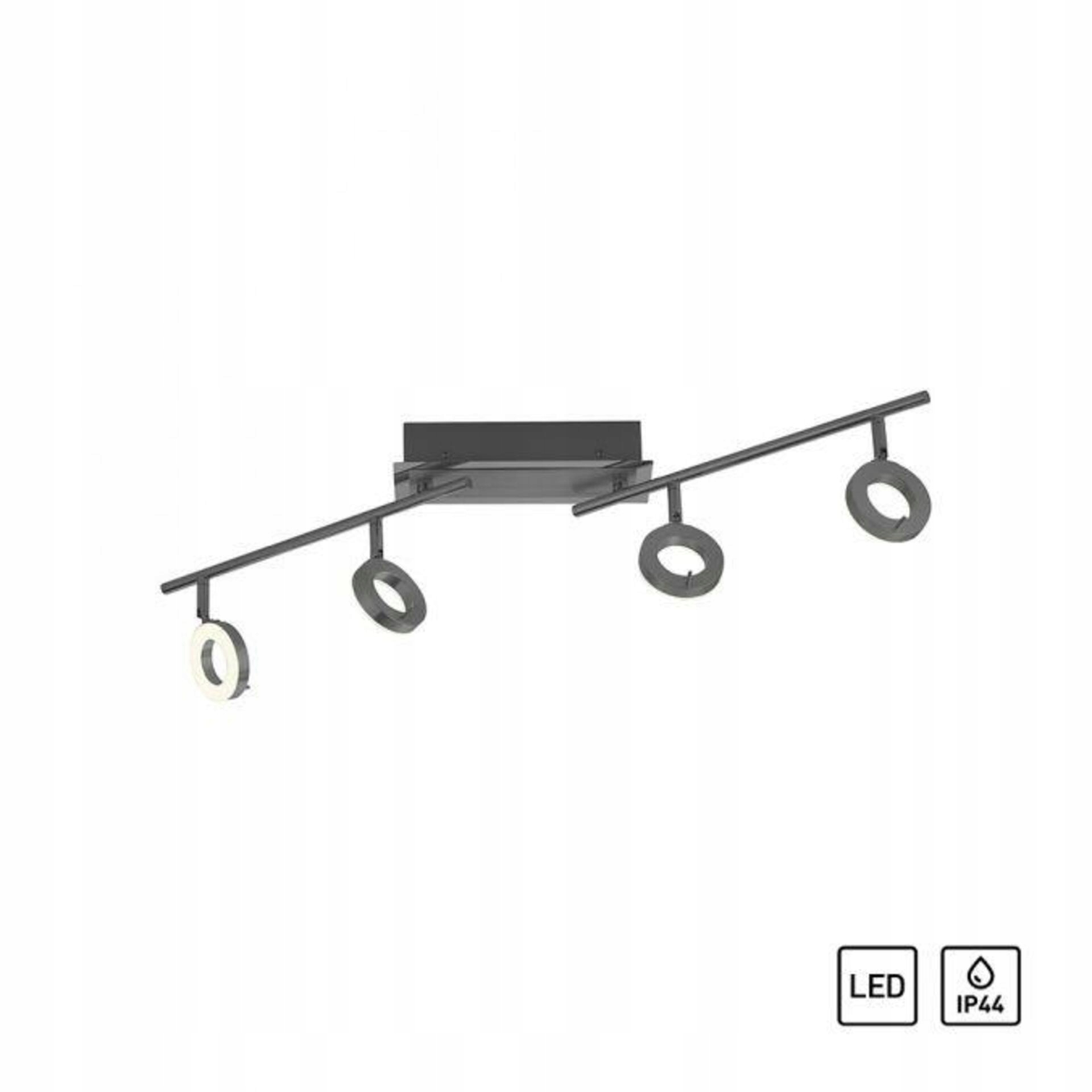 Led stropné svietidlo Paul Neuhaus Silena 4x Led IP44 antracit otočné 3000K