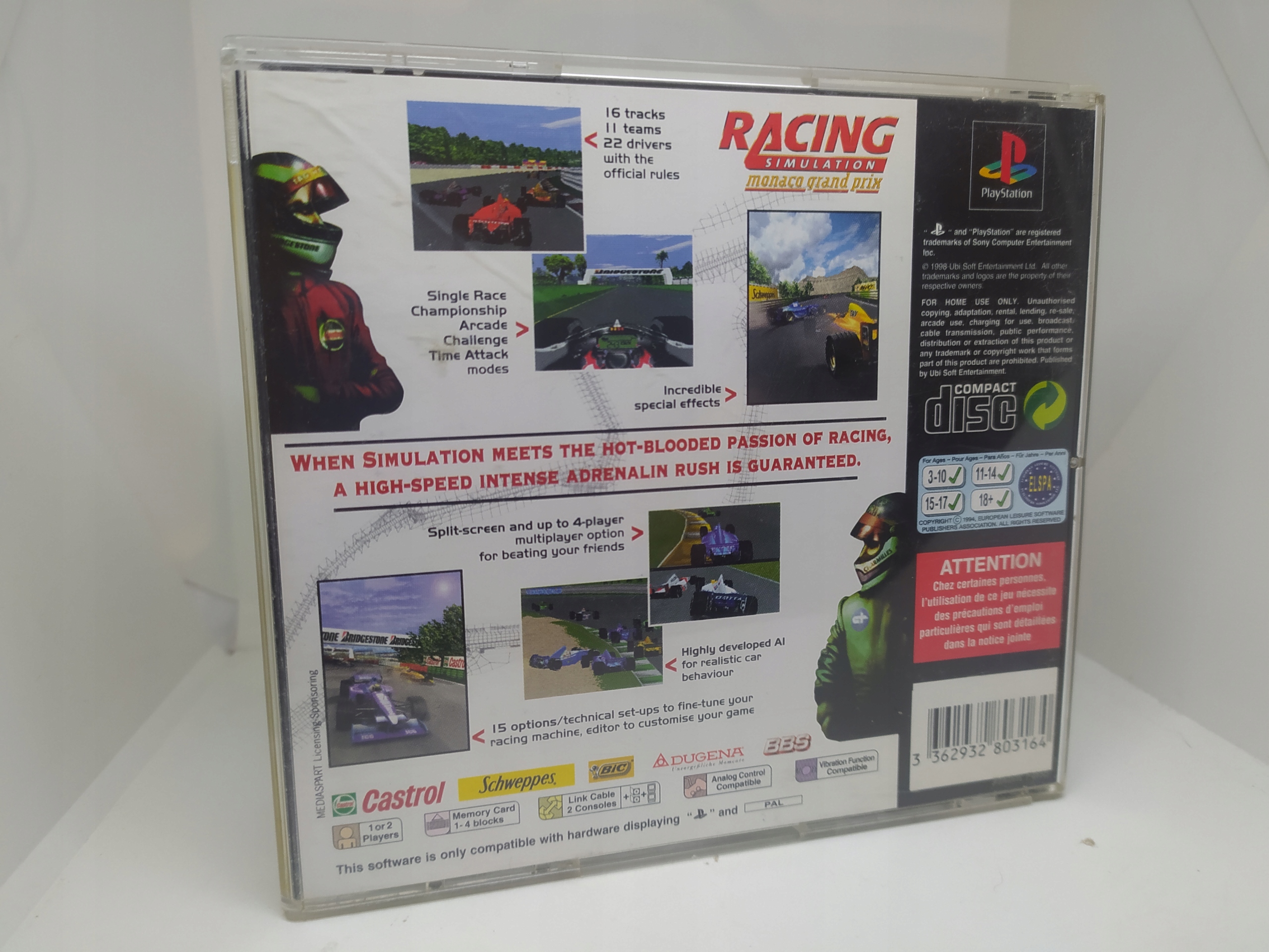 Monaco Grand Prix Racing Simulation 2 PS1 PSX Tematyka wyścigi