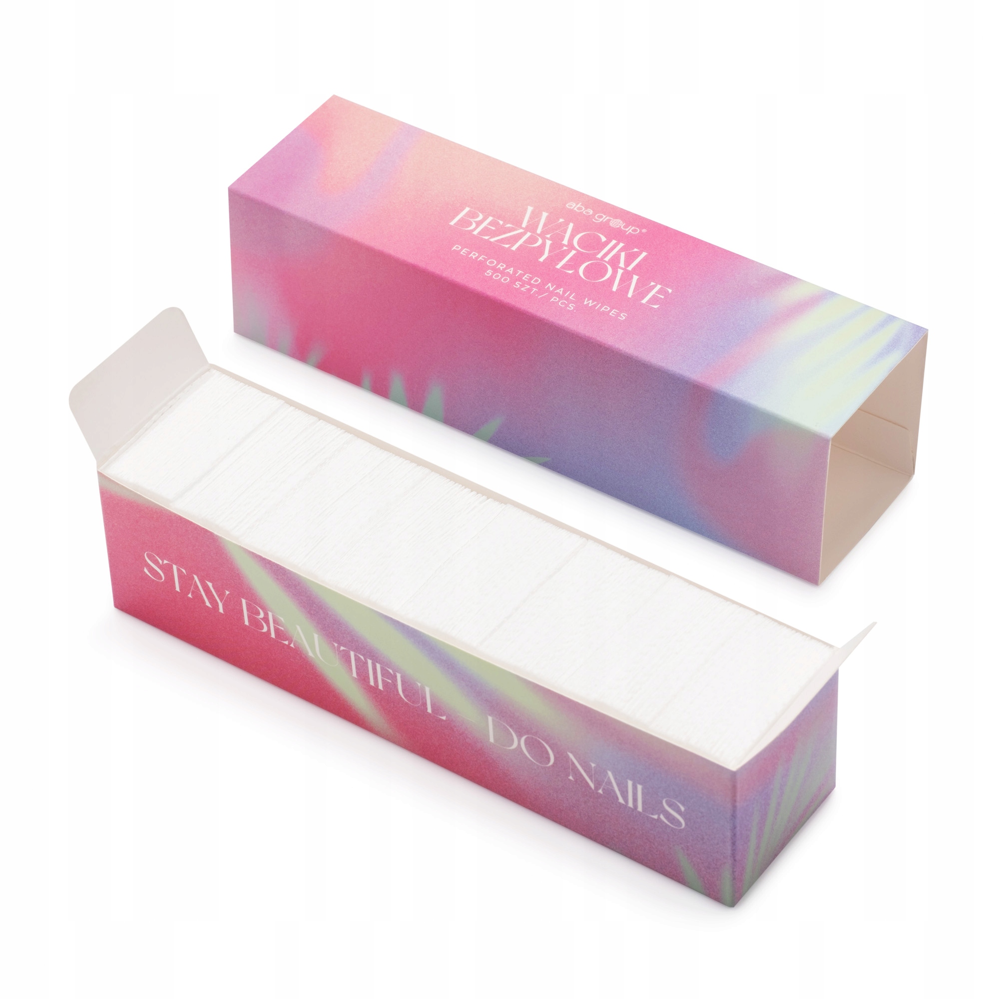 Waciki Bezpyłowe Perforowane do Paznokci Bawełniane Aba Group 500 szt Kod producenta Waciki Bezpyłowe Perforowane do Paznokci 500