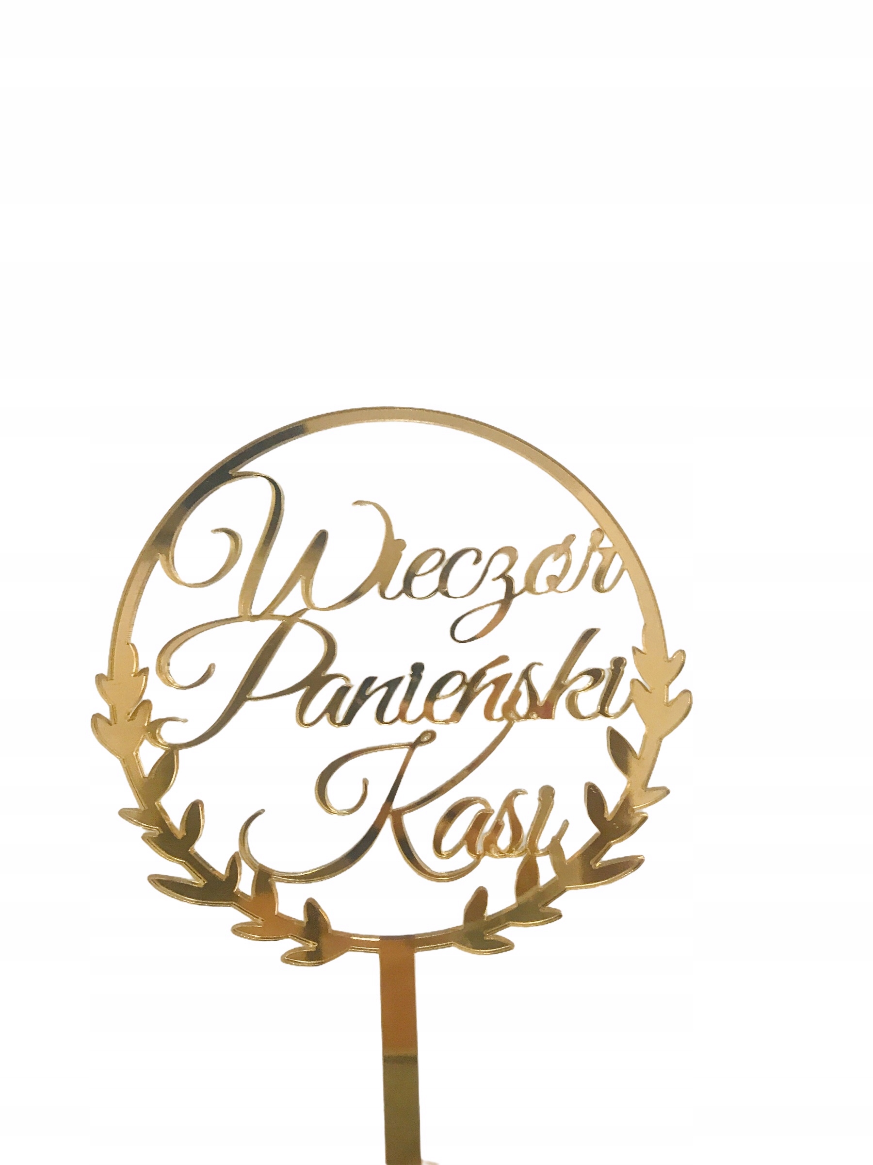 

Topper Na Tort Wieczor Panienski Złote lustro