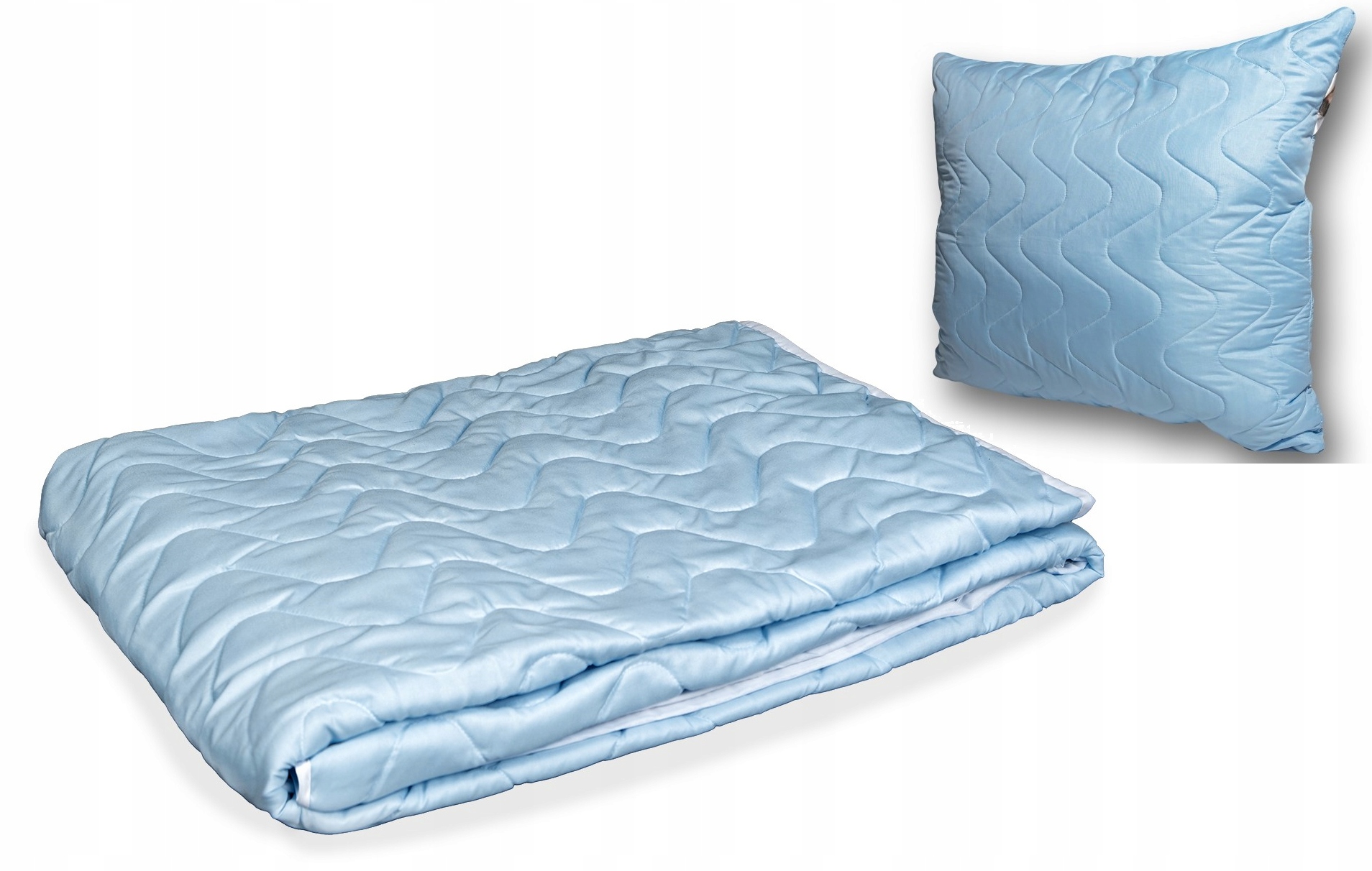 Set Letní přikrývka 160x200 a Polštář 70x80 Antialergická Modrá