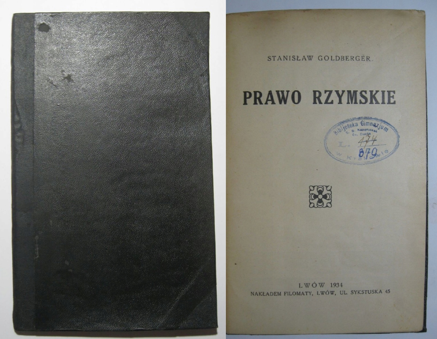 Prawo rzymskie, Stanisław Goldberger, 1934
