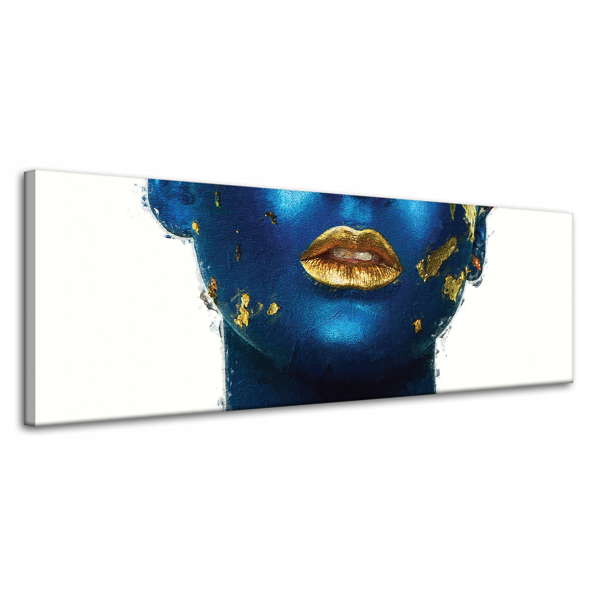 Obraz na plátně Umění Pomalovaná žena Zlaté rty 120x40 cm