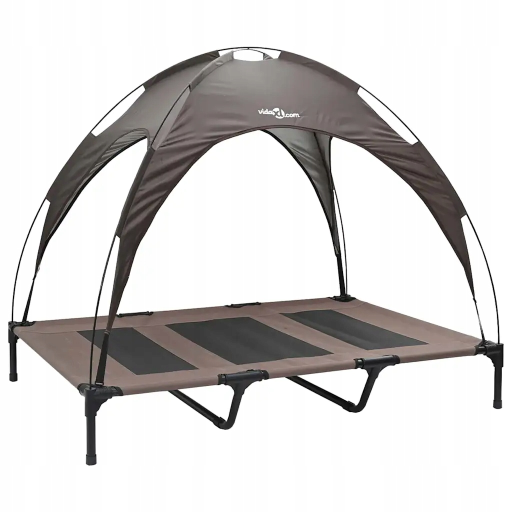 Levně Psí postel Hnědá 122 x 93 x 106,5 cm Ocel