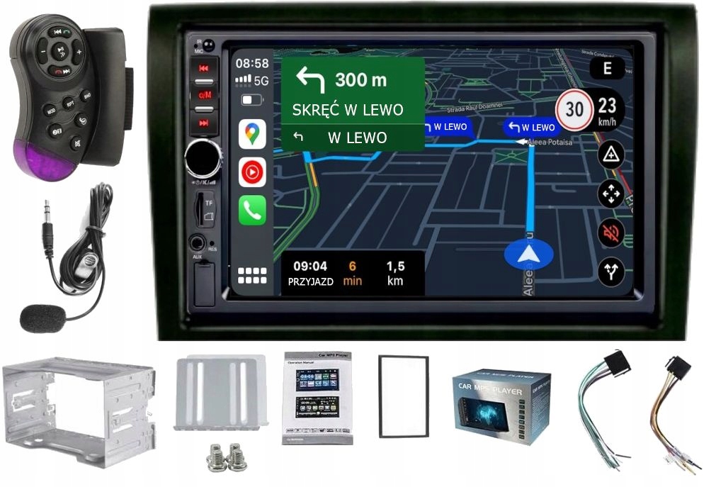 Rádio Fiat Ducato Peugeot Boxer Citroen Jumper 2006-15 Carplay Android Auto