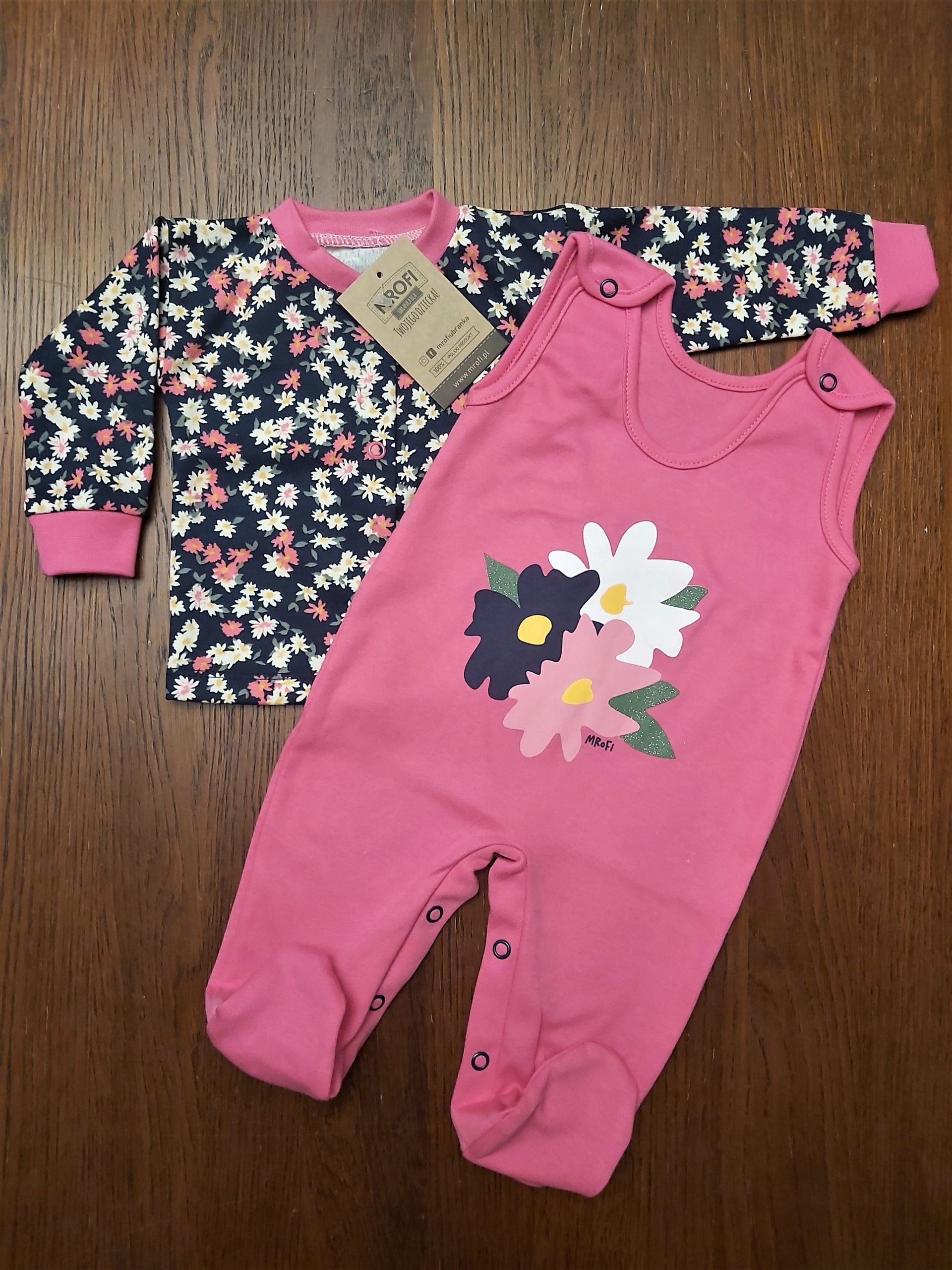 

Komplet kaftan + śpioch bawełniany Wyprawka roz 56