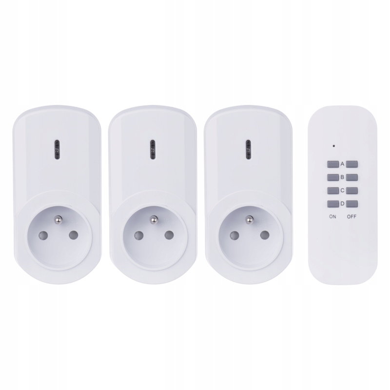 

3x Gniazda Sieciowe Na Pilota, Włącznik Wyłącznik