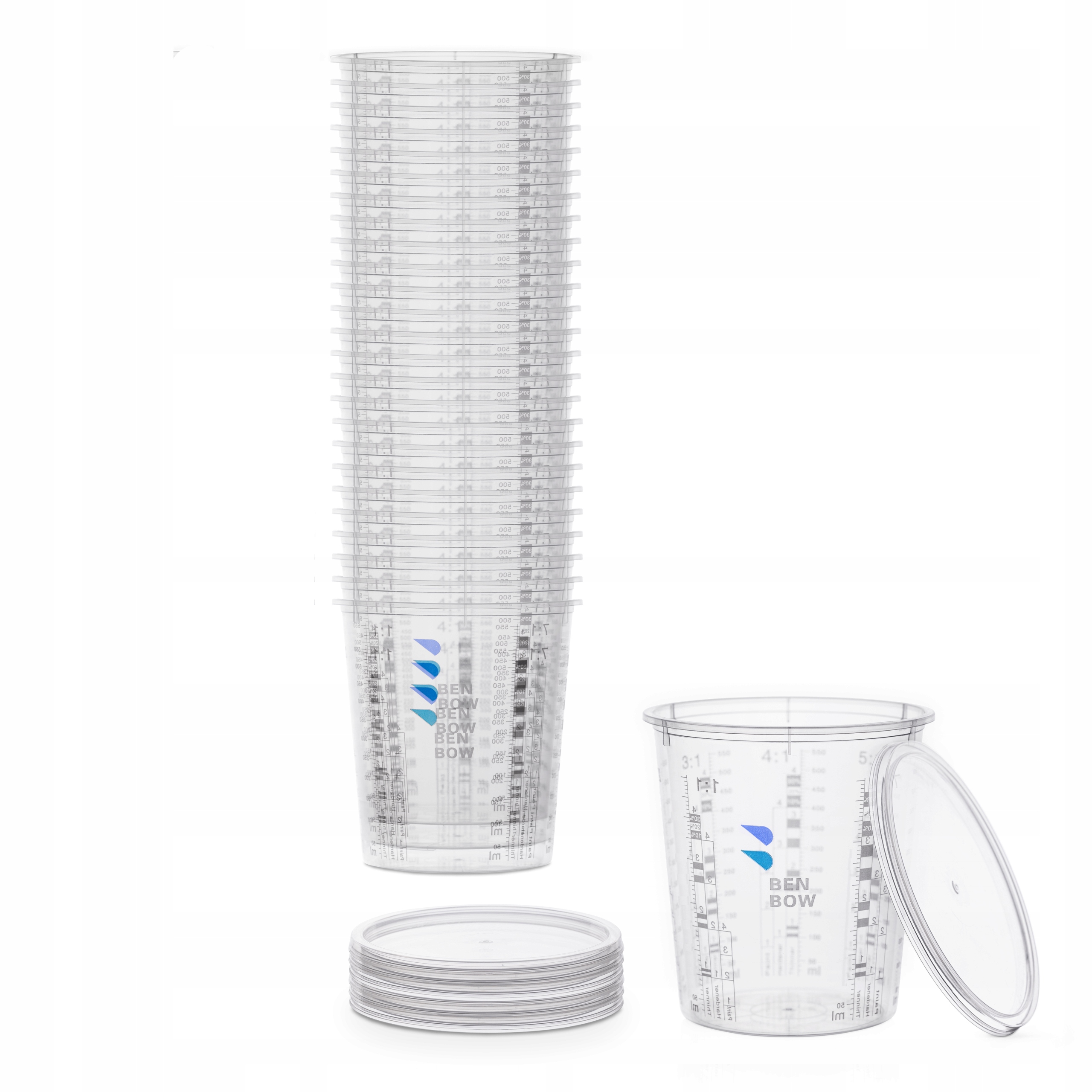 

25x Kubek Lakierniczy Z Miarką 680ml 3P